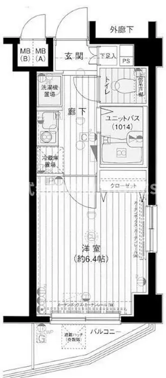 メインステージ南麻布 5階階 間取り