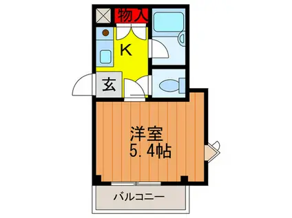 ブルー・フィールド(1K/5階)の間取り写真