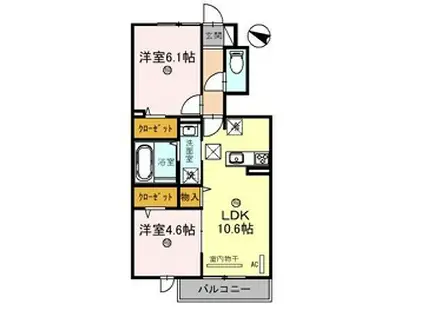 ルートサンヨウ(2LDK/1階)の間取り写真