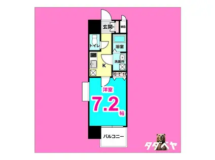 クレシェール大須(1K/9階)の間取り写真