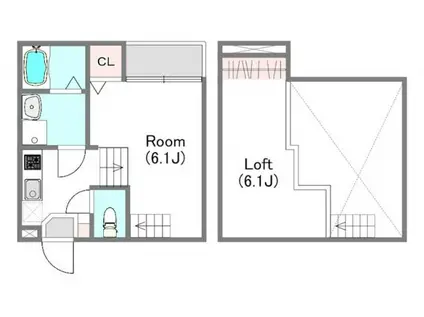 MODERN PALAZZO 西諫早駅(1SK/1階)の間取り写真