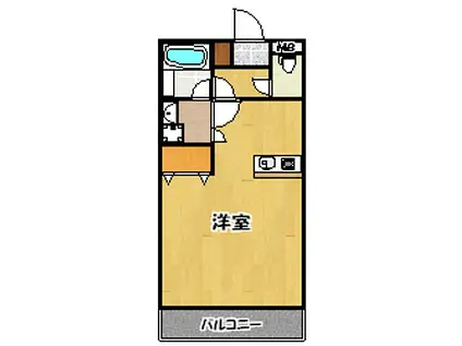 ガーデンコートあいのうら(ワンルーム/1階)の間取り写真