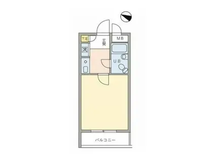 アサカシオン大岡山(ワンルーム/1階)の間取り写真