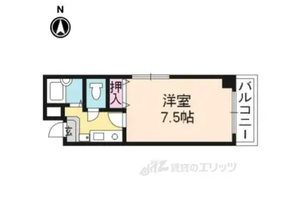 アップヒル大宮(1K/4階)の間取り写真