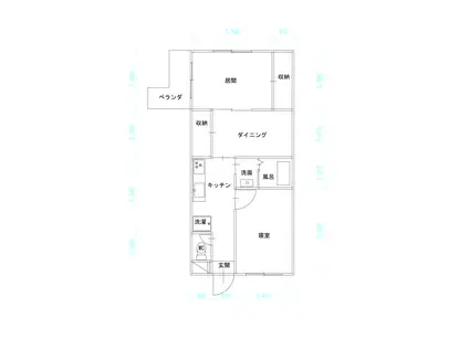 信開ウェラコートオレンジS(3K/3階)の間取り写真