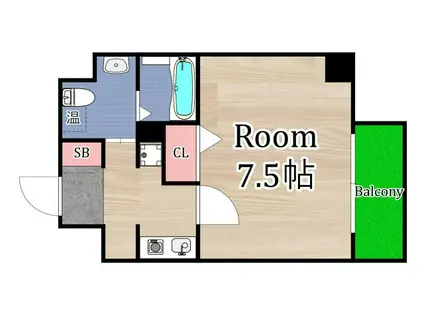 ラフォーレ都島本通II(1K/5階)の間取り写真