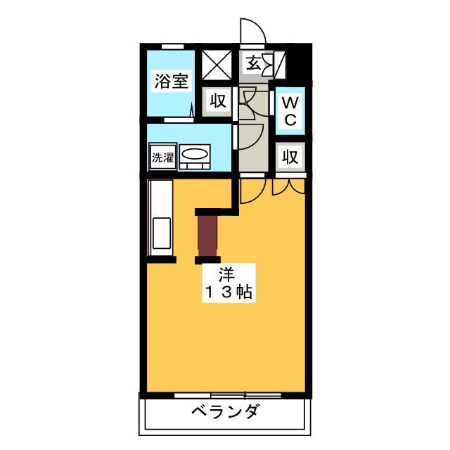 パセール青柳(ワンルーム/2階)の間取り写真
