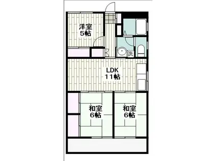 グレイスコート篠崎(3LDK/2階)の間取り写真