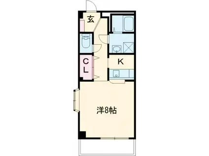 ウイングコート東小田原(1K/3階)の間取り写真