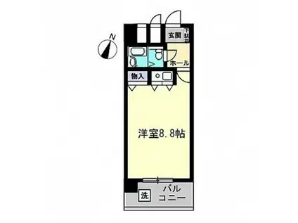 AM′S4観光町(1K/3階)の間取り写真