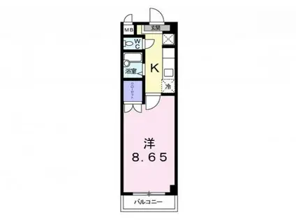 アートプラザ神戸西(1K/4階)の間取り写真