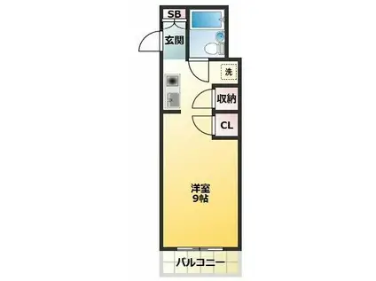 スターヒルズMK(ワンルーム/3階)の間取り写真
