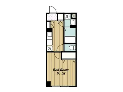 リーベルサンアイ(1K/6階)の間取り写真