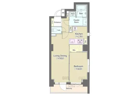 神明公園ハイツ・文京(1LDK/2階)の間取り写真