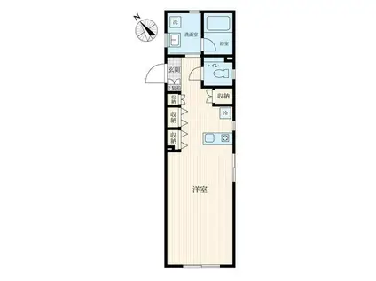 POUSADAS(ワンルーム/2階)の間取り写真