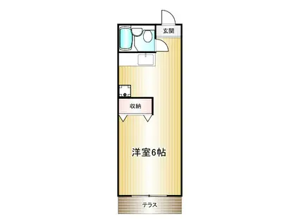 メゾンイサム(ワンルーム/1階)の間取り写真