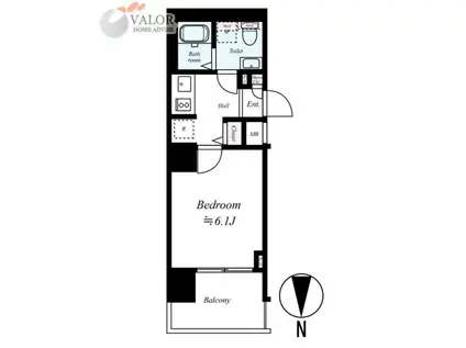 ブライズ大森東DUE(1K/8階)の間取り写真