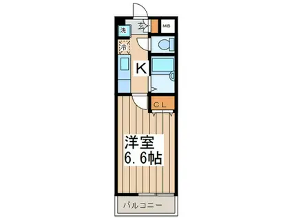 さがみのハイツ(1K/1階)の間取り写真