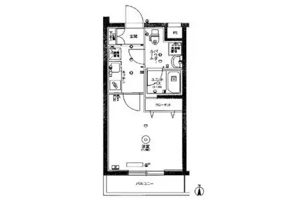 スカイコート小竹向原(1K/4階)の間取り写真