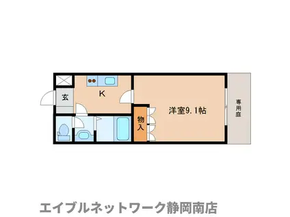 エスタジール(1K/1階)の間取り写真