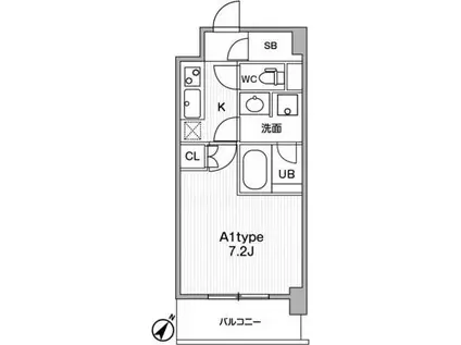 JMF RESIDENCE 町田(1K/6階)の間取り写真