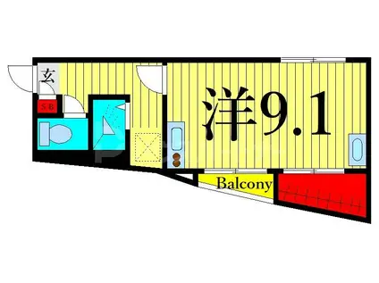 BBI堀切(ワンルーム/2階)の間取り写真