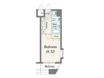 パレステュディオ市谷仲之町(1K/7階)の間取り写真