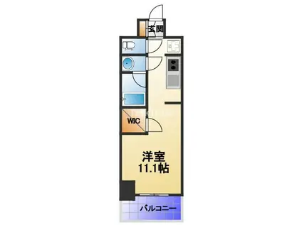 ウエリスアーバン守口(ワンルーム/2階)の間取り写真