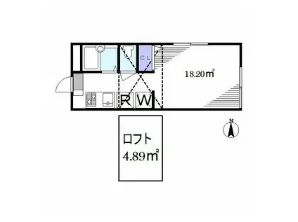プルメリア中野(1K/1階)の間取り写真