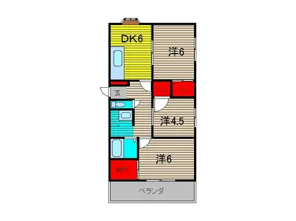ザ・グレイス早田(3SDK/3階)の間取り写真