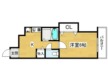 JEUNESSEMM(1K/4階)の間取り写真