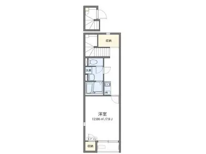 レオネクストハッピーエイトIV(1K/2階)の間取り写真