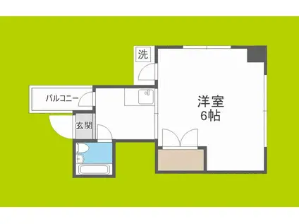 OLA COURT 田辺(ワンルーム/4階)の間取り写真