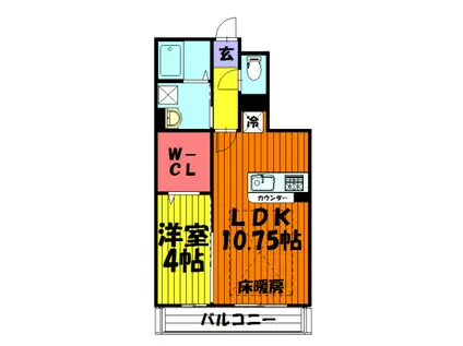 アベニュー住吉(1LDK/2階)の間取り写真