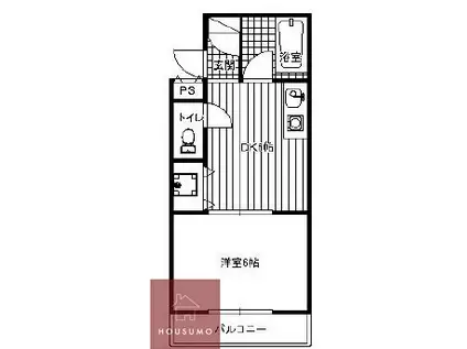 IIメゾン林(1DK/3階)の間取り写真