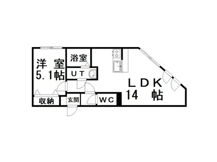 BRISE SEASON KAWAKAMI(1LDK/1階)の間取り写真