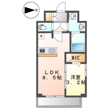 ファステート栄セントラル(1LDK/2階)の間取り写真