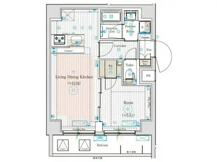 ブライズフォルム墨田(1LDK/2階)の間取り写真