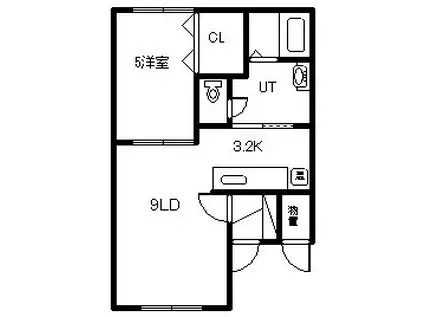 ラ・フレーズ大町(1LDK/2階)の間取り写真