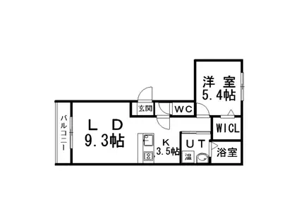 ヴェンツェル(1LDK/1階)の間取り写真