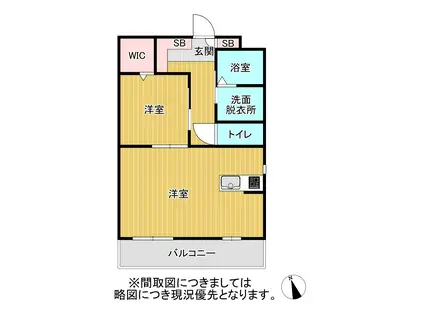 SOLA(1LDK/1階)の間取り写真