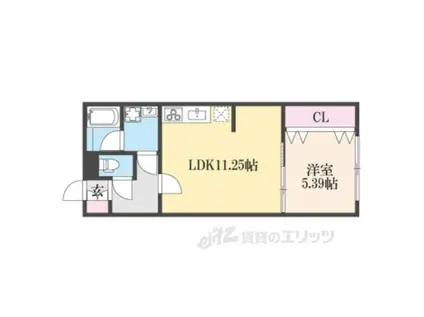 ホームズネオ桂(1LDK/1階)の間取り写真