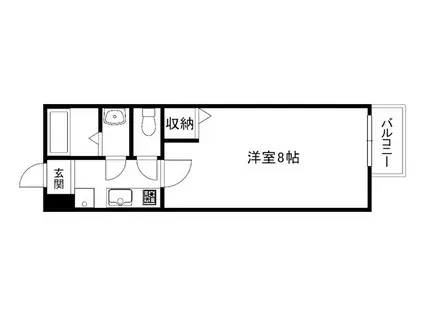 フラッティ龍大前(1K/2階)の間取り写真