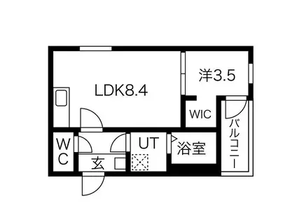 MOVE栄生ウエスト(1LDK/3階)の間取り写真