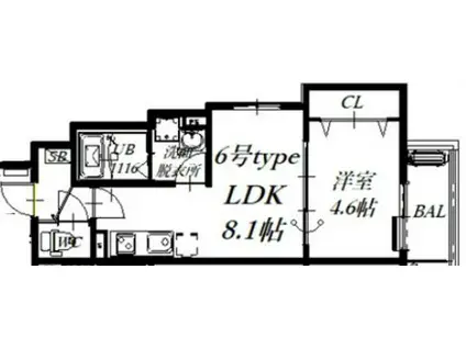 D PORTA ANNEX(1LDK/1階)の間取り写真