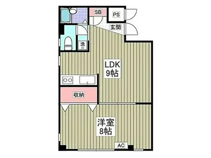 イーストシティ(1LDK/1階)の間取り写真