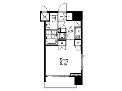 チェスターコート御茶ノ水(1K/14階)の間取り写真