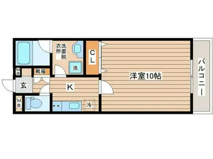 ドミトーレ6-4(1K/1階)の間取り写真