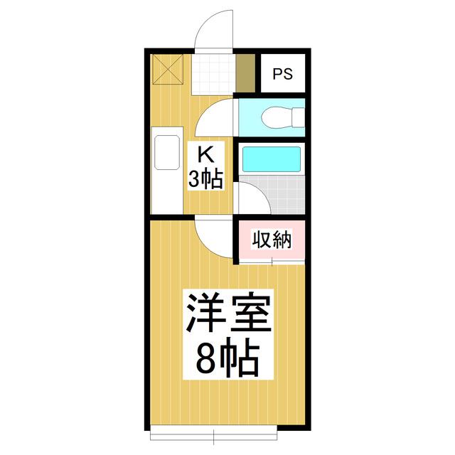 みわ鎌倉館(1K/2階)の間取り写真