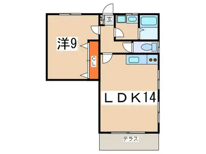 マ・メゾン(1LDK/1階)の間取り写真